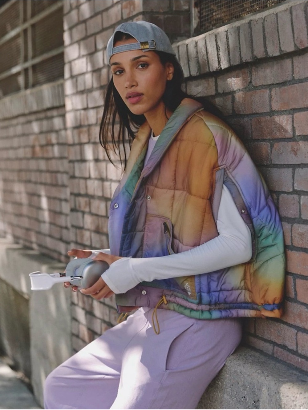 Free people Follow My Tracks Hike Poncho galaxy gradient moonlight vest
